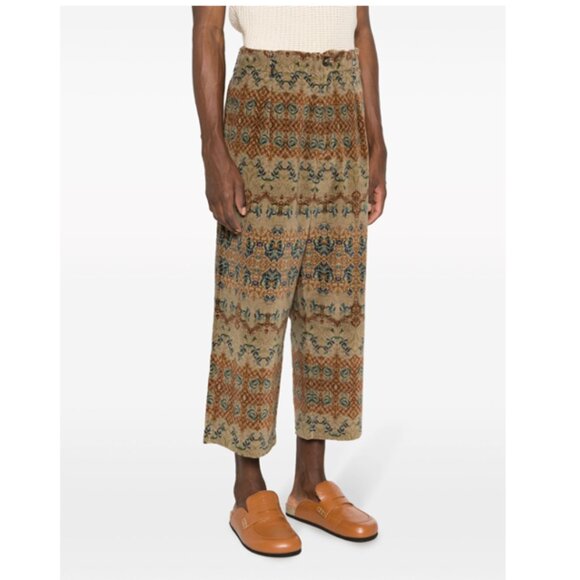 Patterned Wide-Leg Pants - Picture 3 of 16